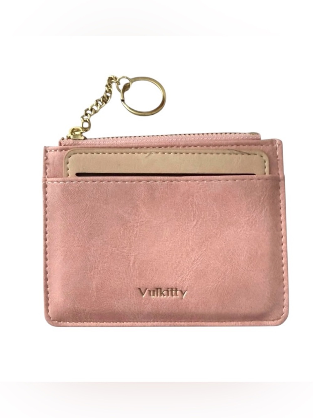 VULKITTY Slim Wallet w/removable CC sleeve & Keychain - NWT